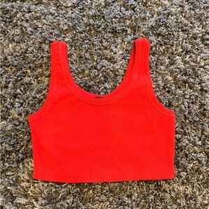 Red Cropped Tank Top